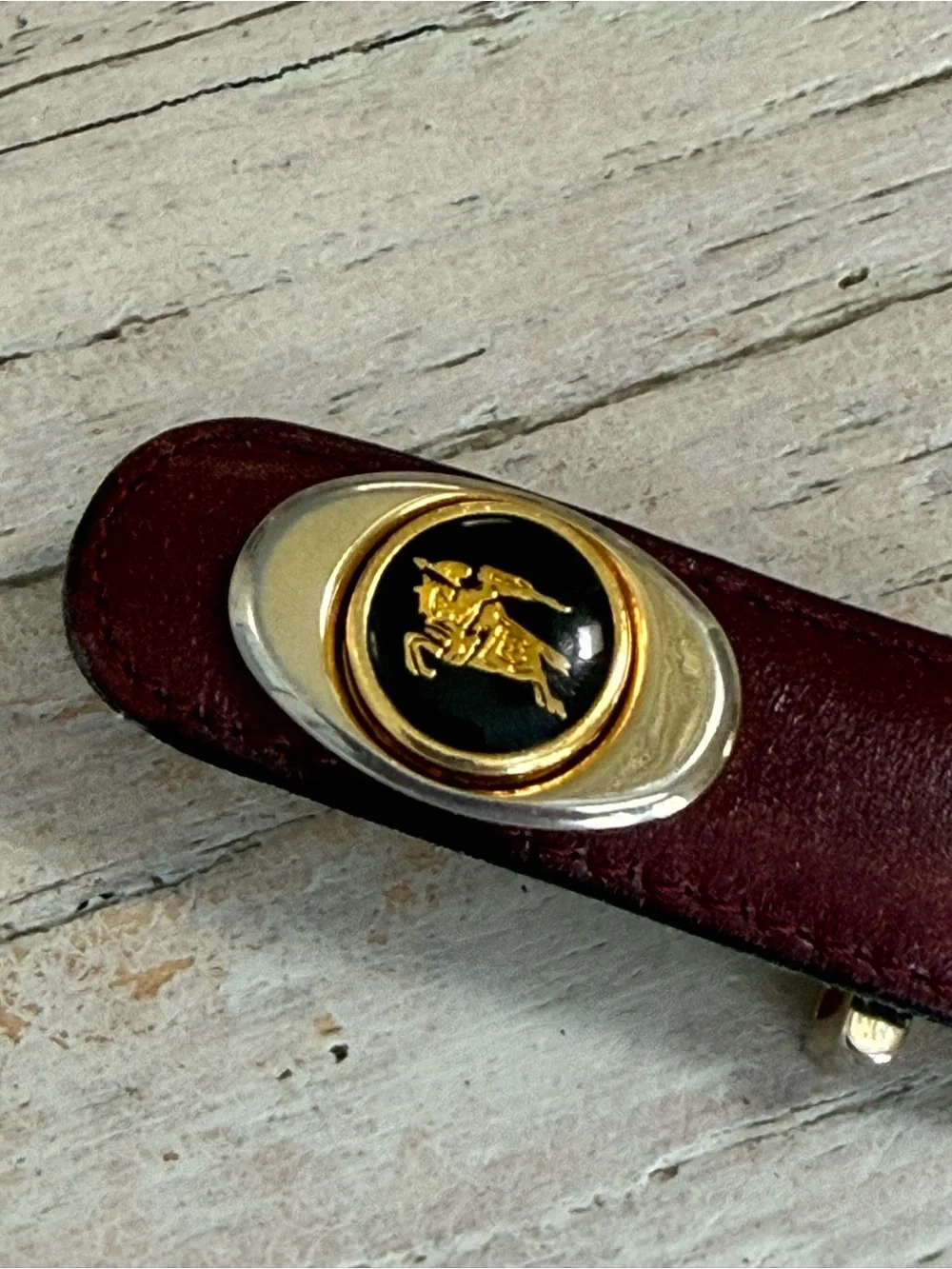 Burberry vintage calf leather belt
